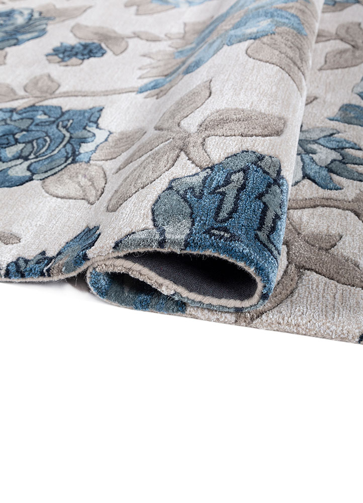 hacienda ivory wool and viscose Hand Tufted Rug - FloorShot