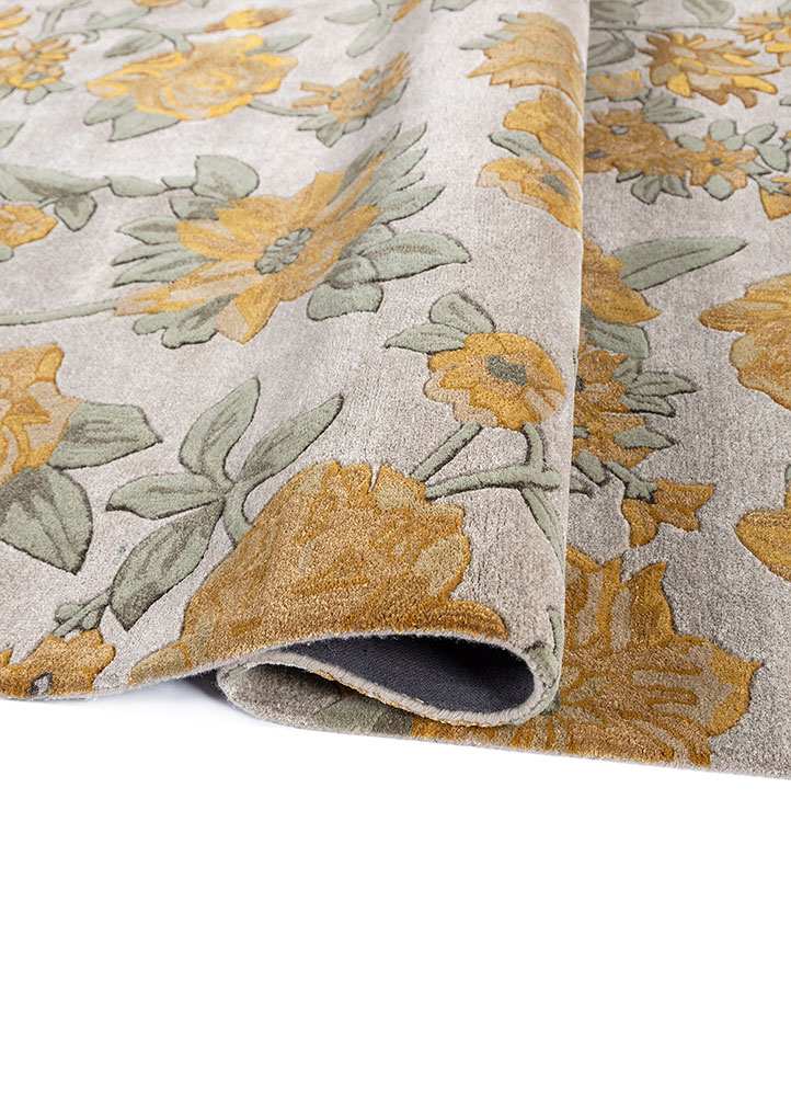 hacienda ivory wool and viscose Hand Tufted Rug - FloorShot