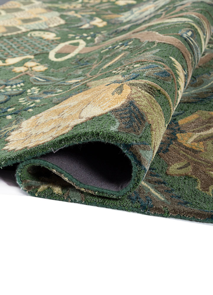 bodhi green wool and viscose Hand Tufted Rug - FloorShot