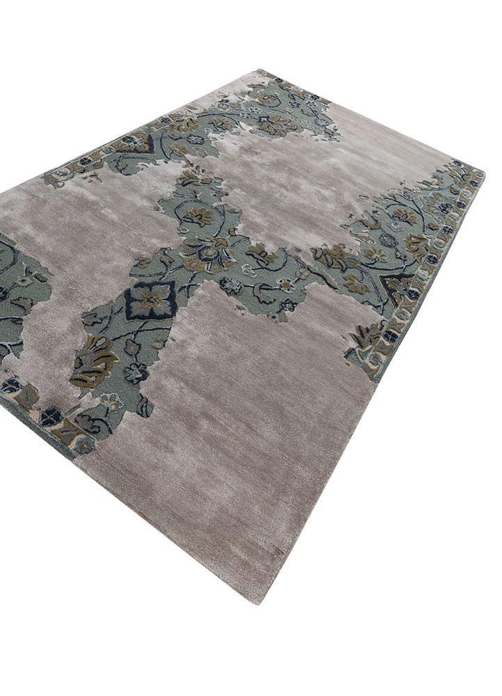 mythos grey and black wool and viscose Hand Tufted Rug - FloorShot mythos grey and black wool and viscose Hand Tufted Rug - FloorShot