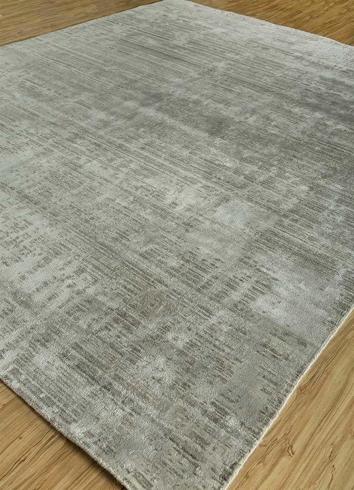 acar beige and brown wool and viscose Hand Loom Rug - FloorShot