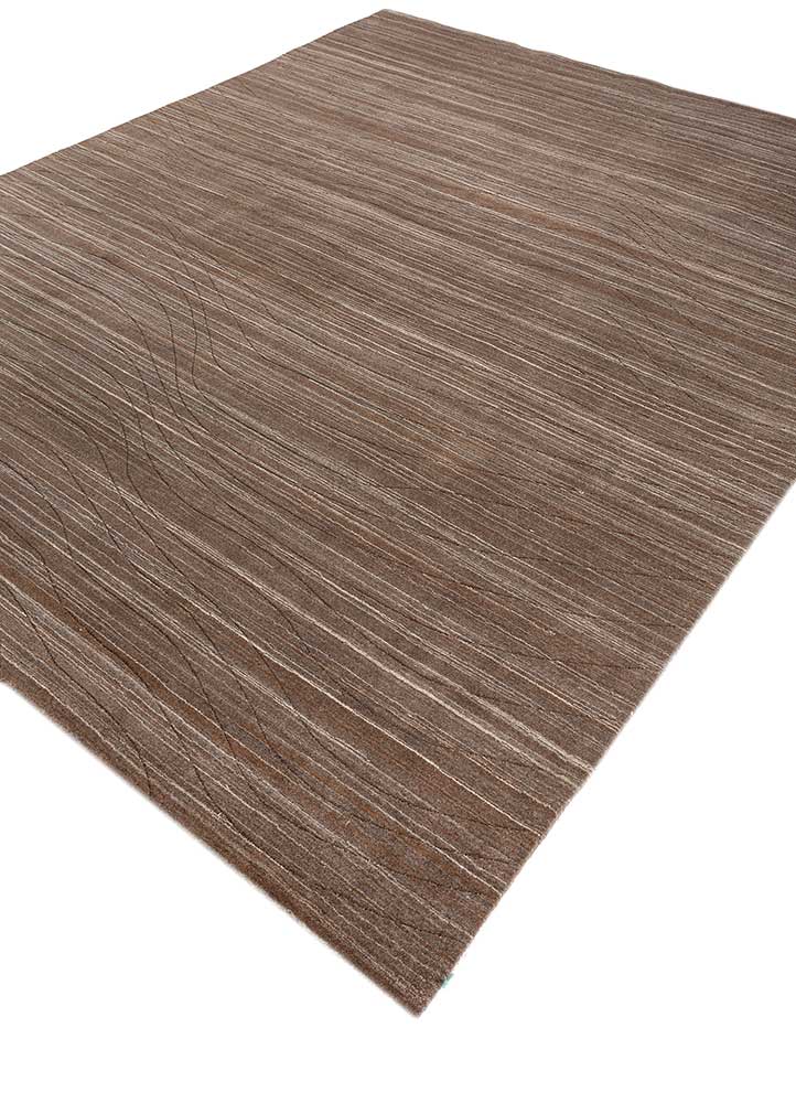 forme beige and brown wool Hand Loom Rug - FloorShot