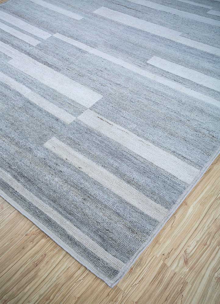 manifest grey and black afghan wool Hand Knotted Rug - FloorShot