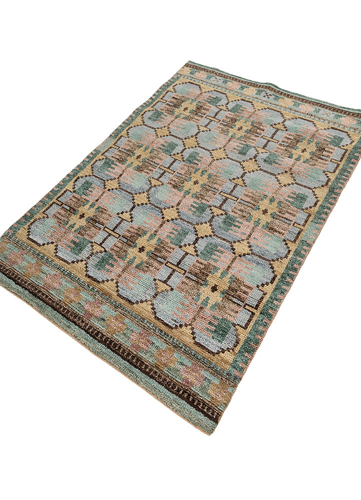 savana blue wool Hand Knotted Rug - FloorShot savana blue wool Hand Knotted Rug - FloorShot
