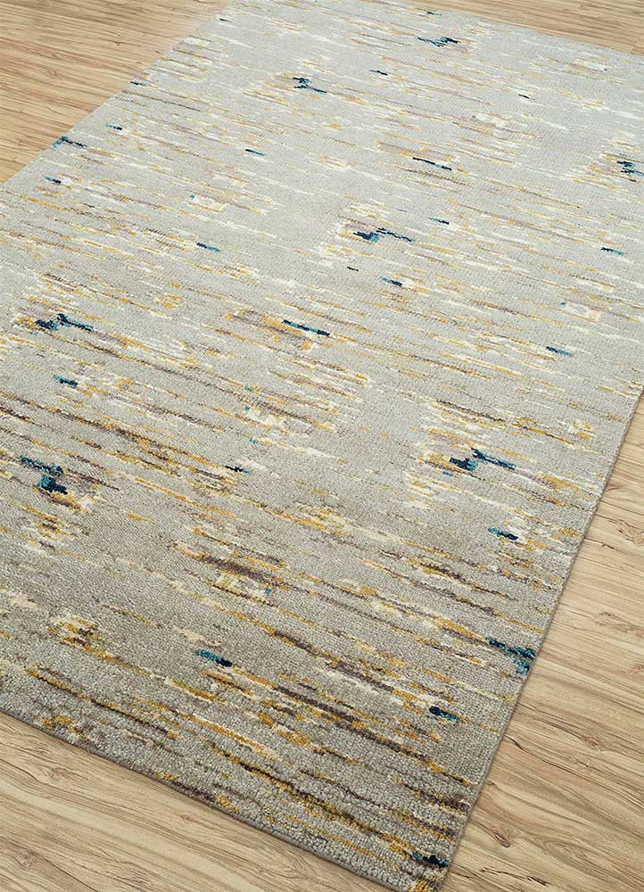 clan ivory wool and bamboo silk Hand Knotted Rug - FloorShot