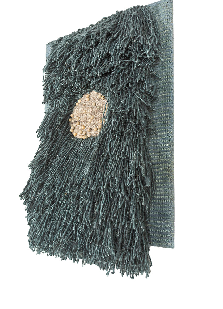 wall art blue wool Wall Art Rug - FloorShot