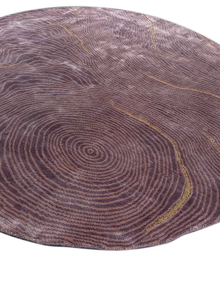 azalea pink and purple bamboo silk Hand Knotted Rug - FloorShot