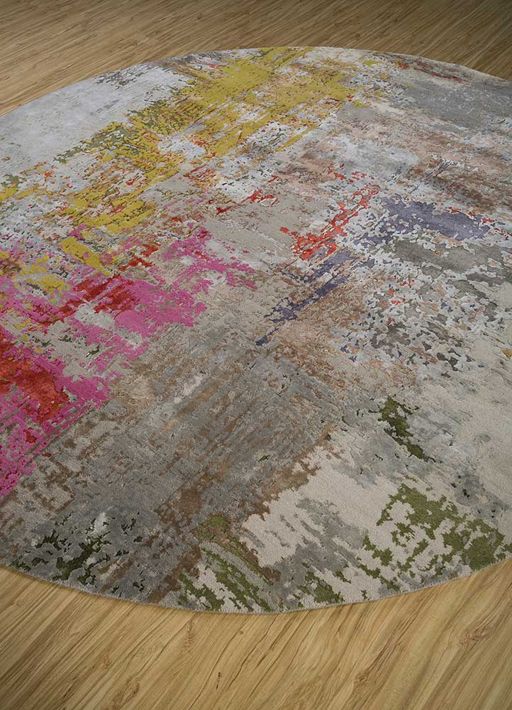 chaos theory by kavi multi wool and bamboo silk Hand Knotted Rug - FloorShot