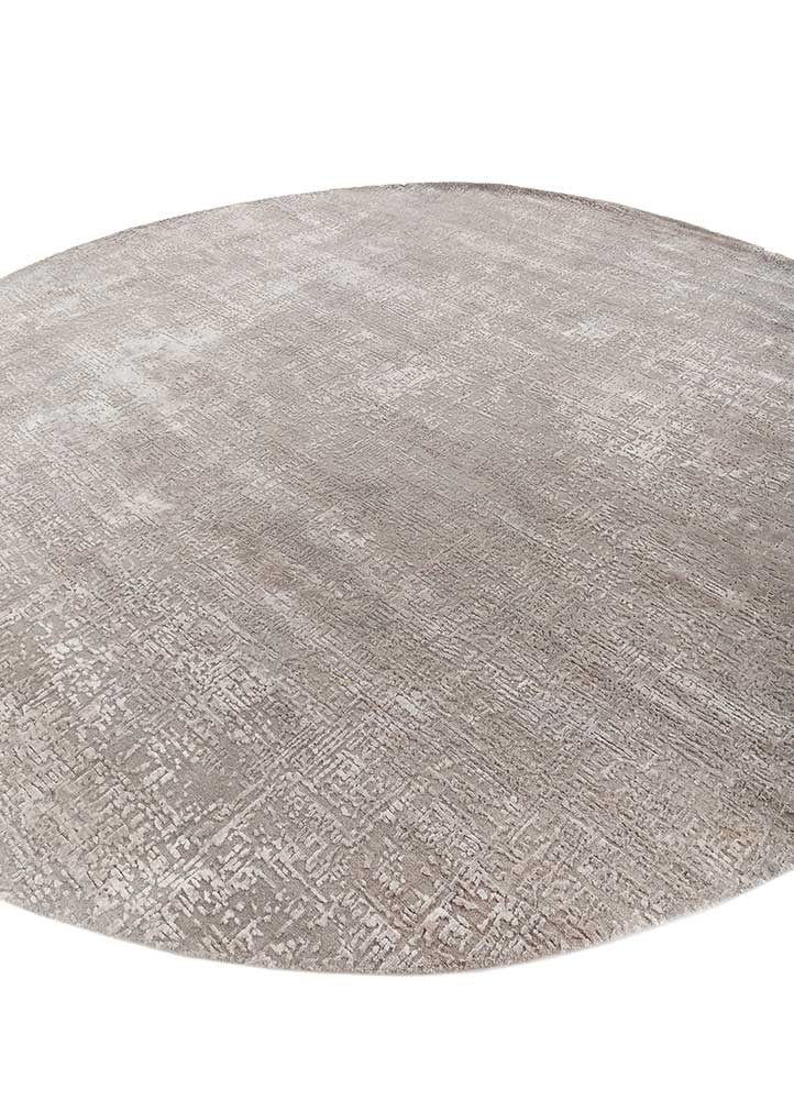 uvenuti grey and black wool and bamboo silk Hand Knotted Rug - FloorShot