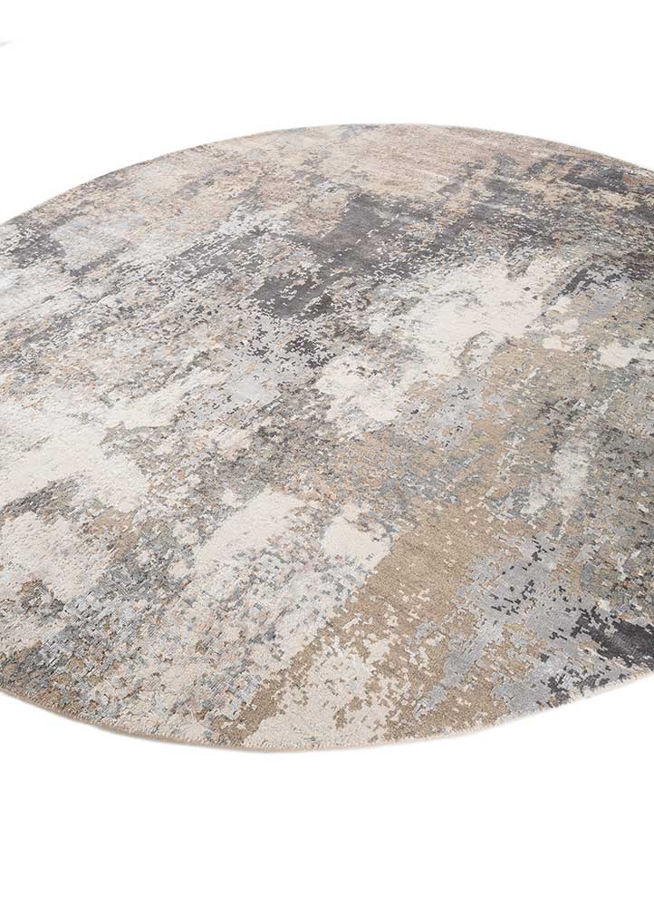uvenuti ivory wool and bamboo silk Hand Knotted Rug - FloorShot