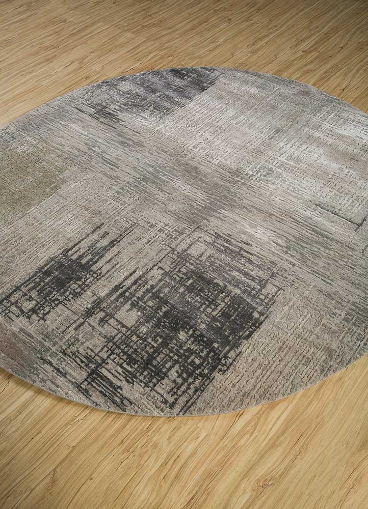 uvenuti ivory wool and bamboo silk Hand Knotted Rug - FloorShot