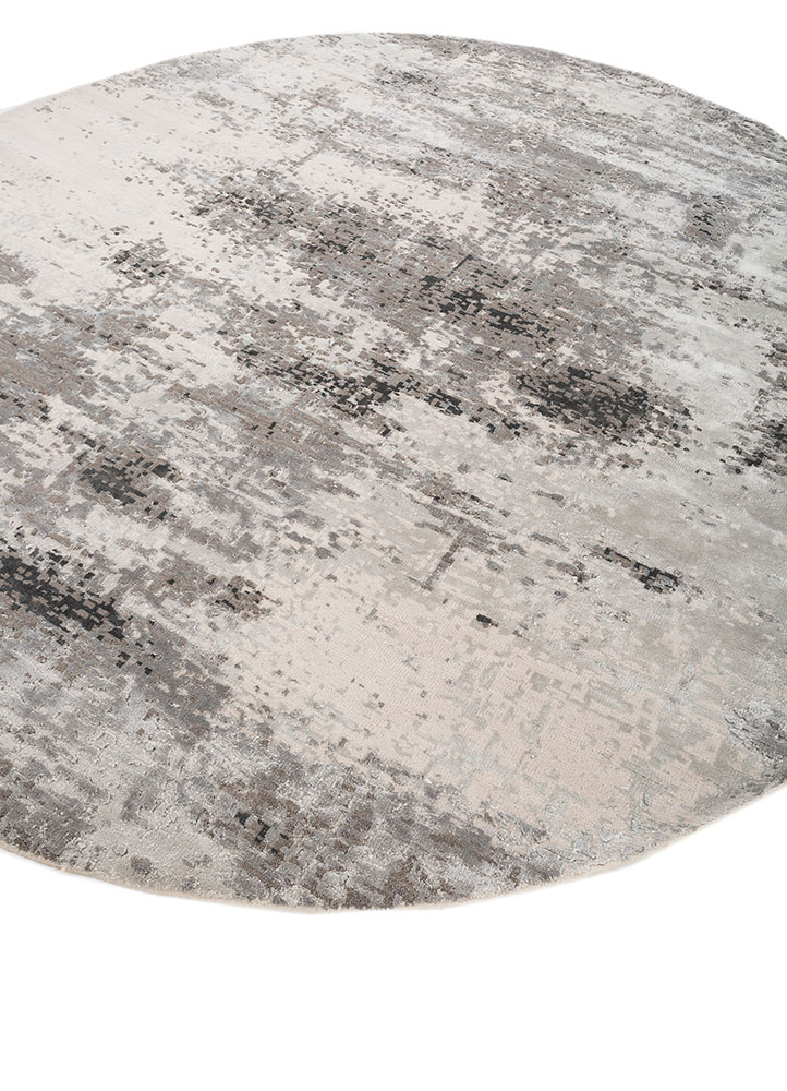 uvenuti ivory wool and bamboo silk Hand Knotted Rug - FloorShot