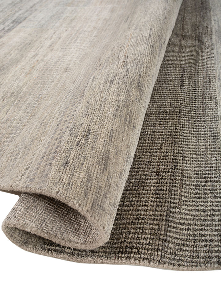 blythe grey and black wool Hand Knotted Rug - FloorShot