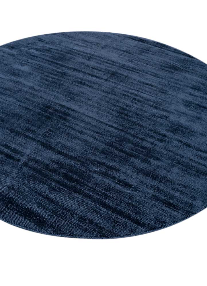 basis blue viscose Hand Loom Rug - FloorShot
