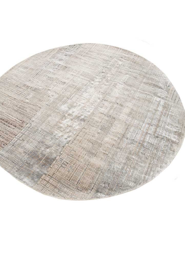 unstring by kavi grey and black wool and bamboo silk Hand Knotted Rug - FloorShot