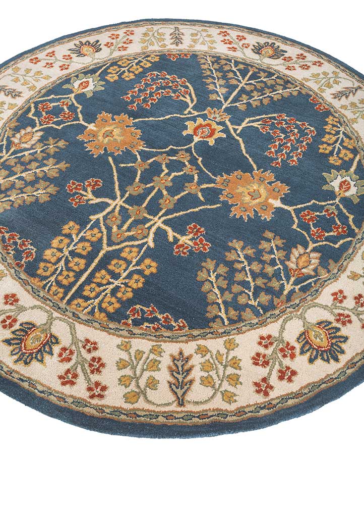 kasbah blue wool Hand Tufted Rug - FloorShot