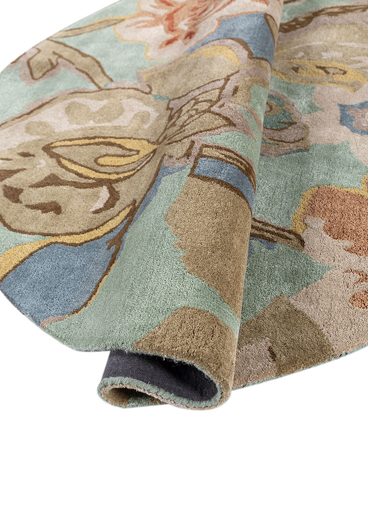 hacienda blue wool and viscose Hand Tufted Rug - FloorShot