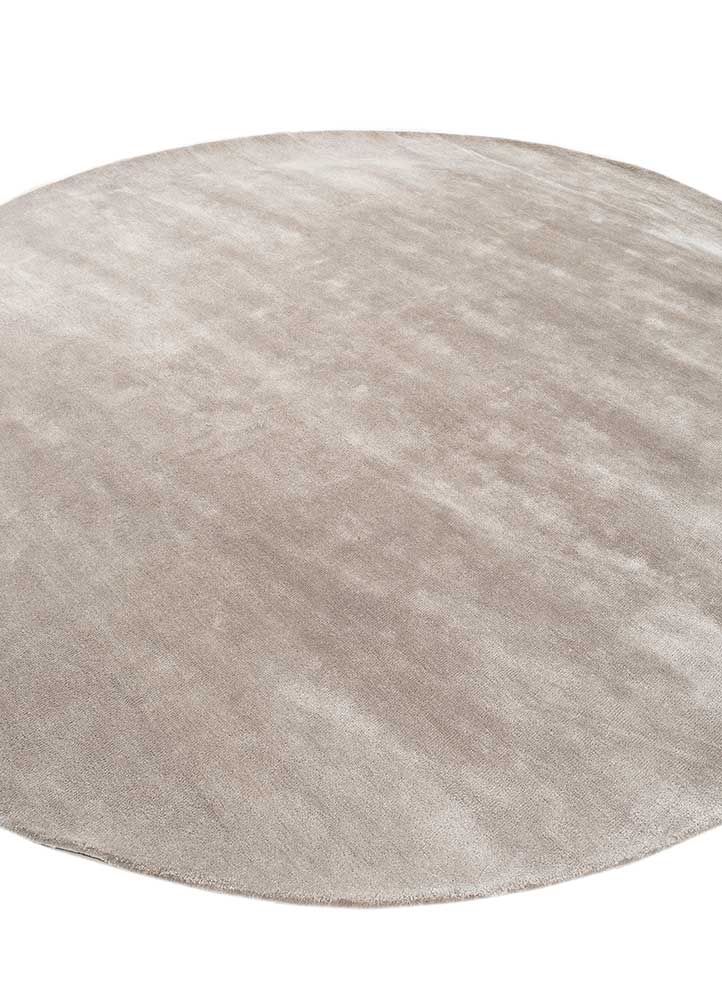 come around beige and brown viscose Hand Tufted Rug - FloorShot