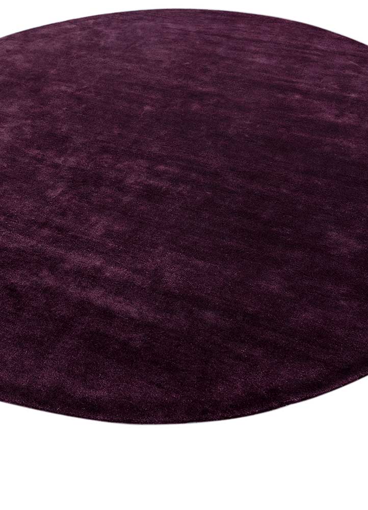 come around pink and purple viscose Hand Tufted Rug - FloorShot