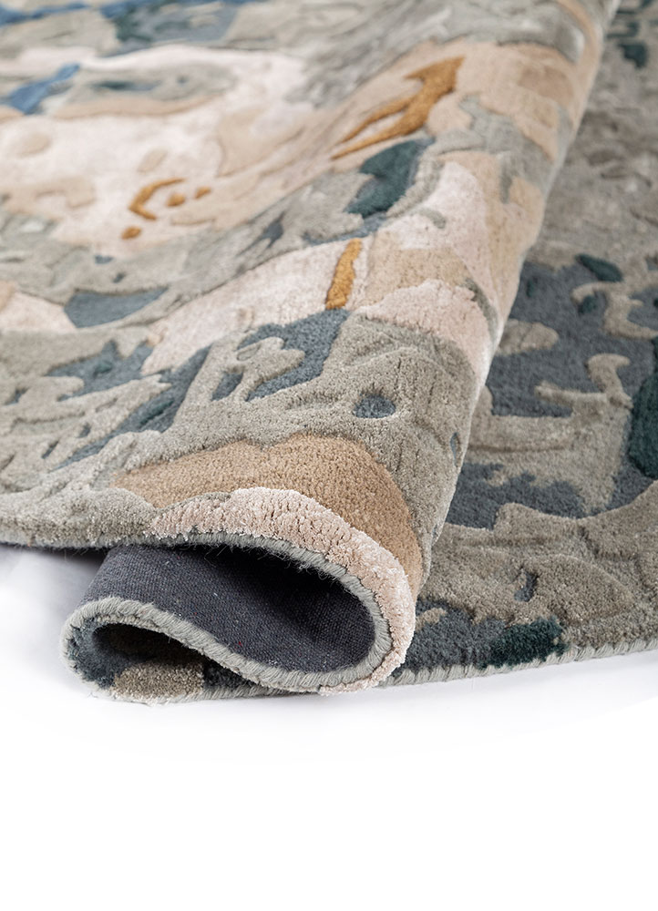 genesis blue wool and viscose Hand Tufted Rug - FloorShot
