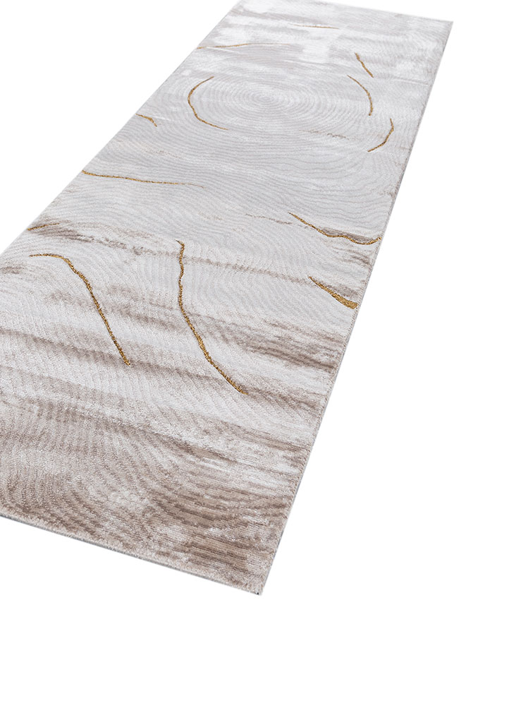 azalea ivory bamboo silk and zari Hand Knotted Rug - FloorShot