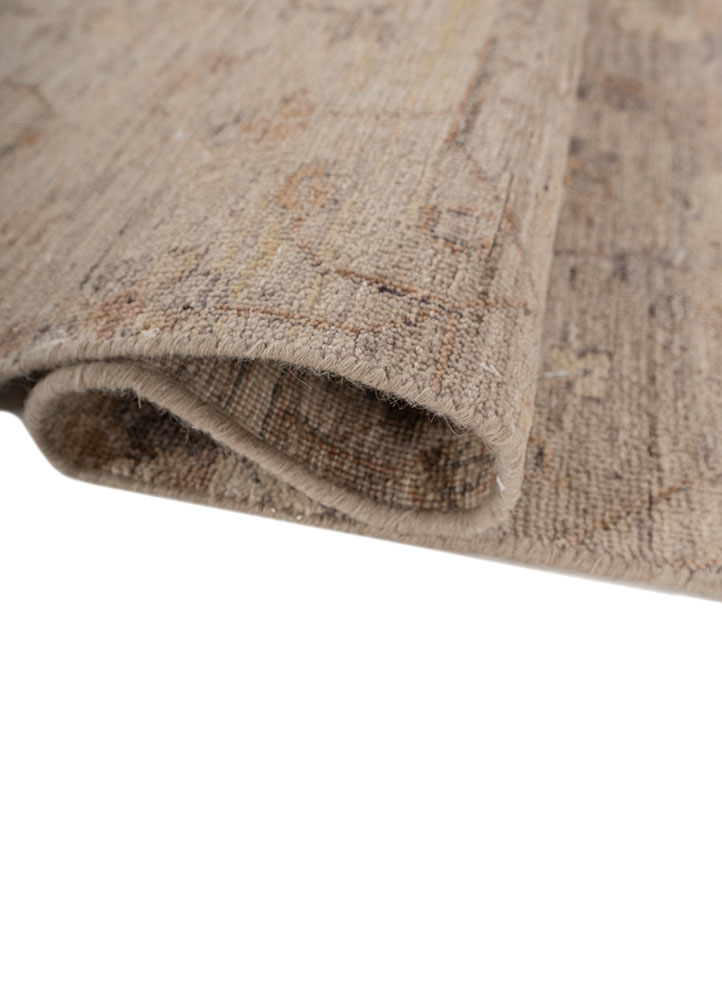 someplace in time ivory wool Hand Knotted Rug - FloorShot