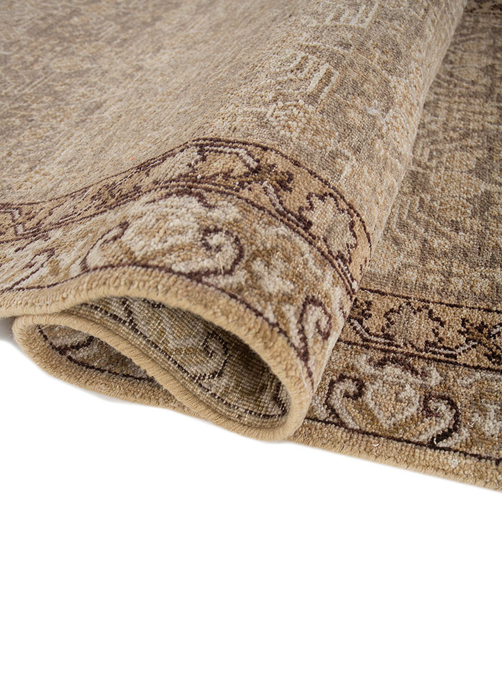 erbe gold wool Hand Knotted Rug - FloorShot