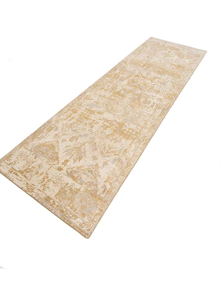 erbe gold wool Hand Knotted Rug - FloorShot