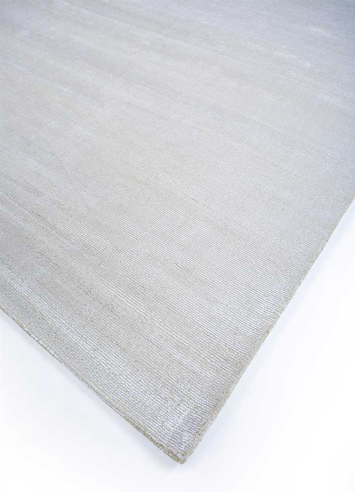 basis ivory wool and viscose Hand Loom Rug - FloorShot