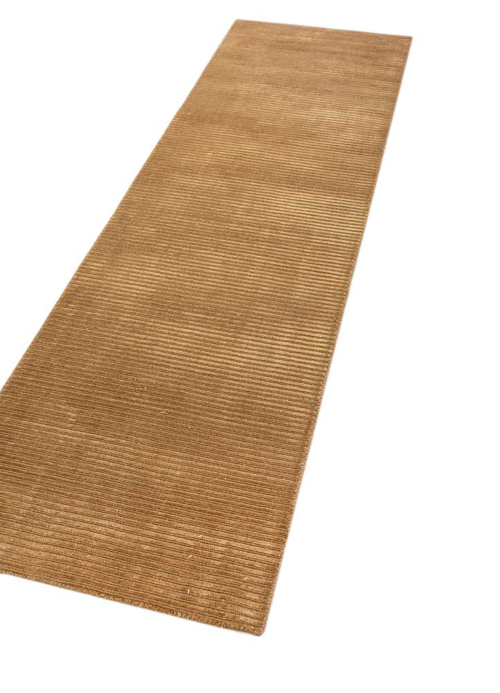 basis gold wool and viscose Hand Loom Rug - FloorShot