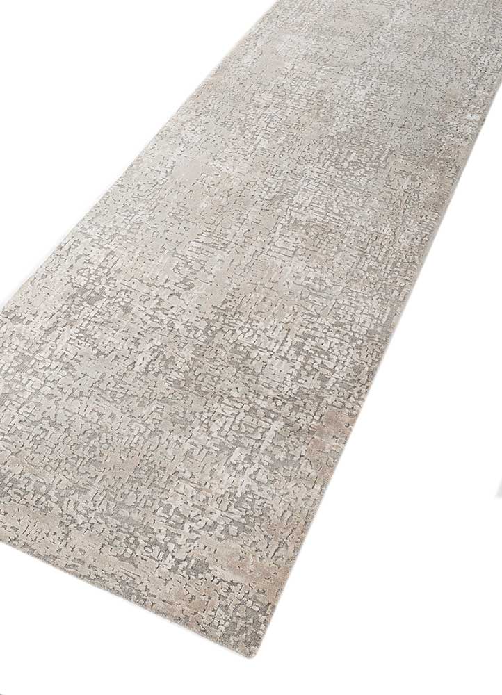 uvenuti grey and black wool and bamboo silk Hand Knotted Rug - FloorShot