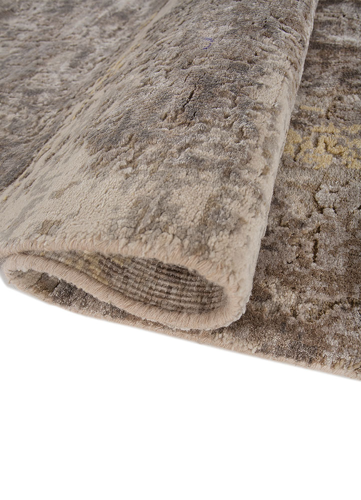 uvenuti ivory wool and bamboo silk Hand Knotted Rug - FloorShot
