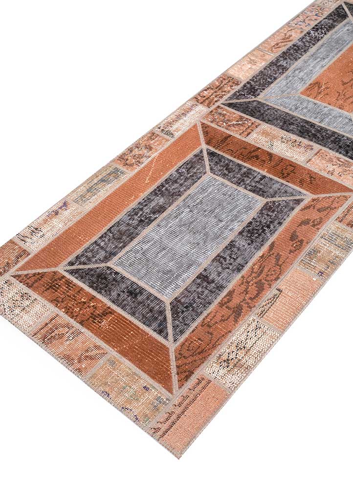 provenance beige and brown wool Hand Knotted Rug - FloorShot