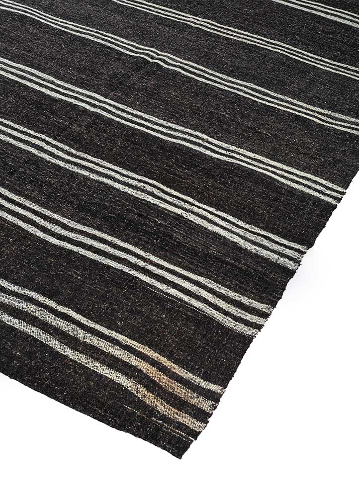 clan grey and black wool Hand Knotted Rug - FloorShot