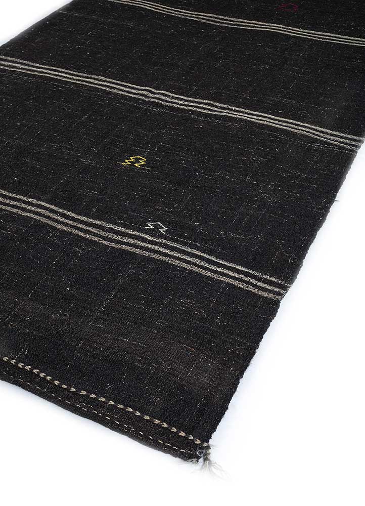 clan grey and black wool Hand Knotted Rug - FloorShot