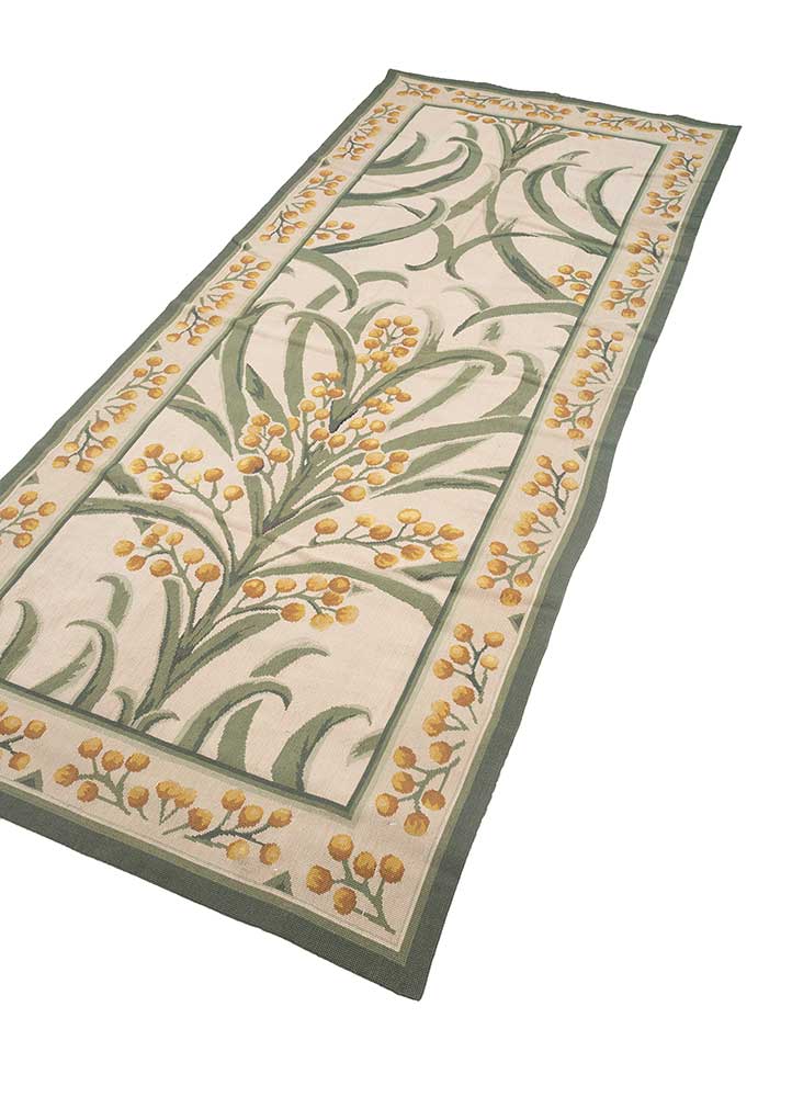 aprezo green cotton  Rug - FloorShot