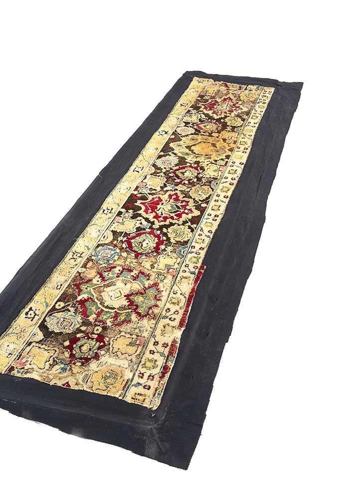 bespoke sile red and orange wool Wall Art Rug - FloorShot bespoke sile red and orange wool Wall Art Rug - FloorShot