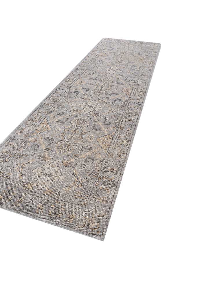 erbe grey and black wool Hand Knotted Rug - FloorShot