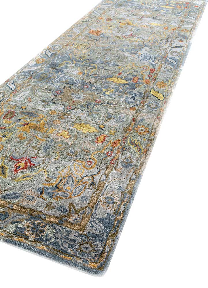 mythos grey and black wool and viscose Hand Tufted Rug - FloorShot
