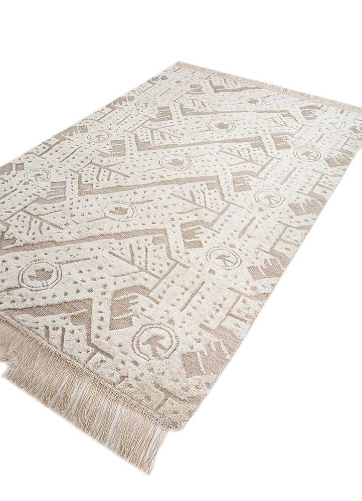 thyme ivory wool Hand Knotted Rug - FloorShot