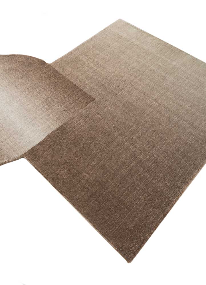 tesoro beige and brown nylon Hand Loom Rug - FloorShot