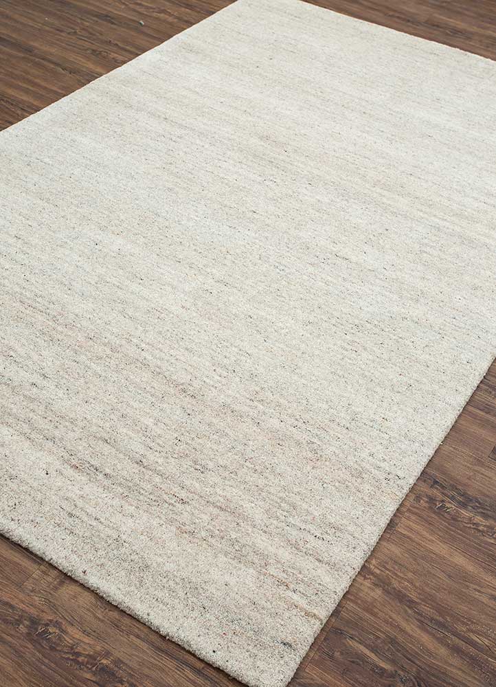 tesoro ivory wool Hand Loom Rug - FloorShot
