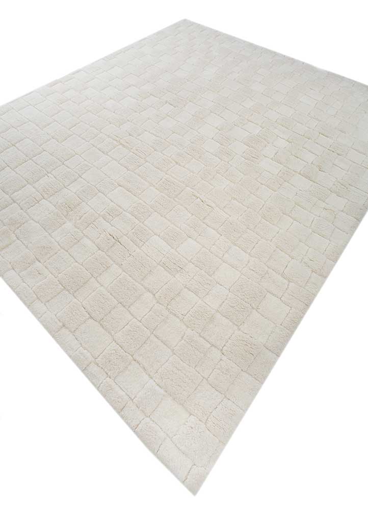 zuri ivory wool Hand Knotted Rug - FloorShot