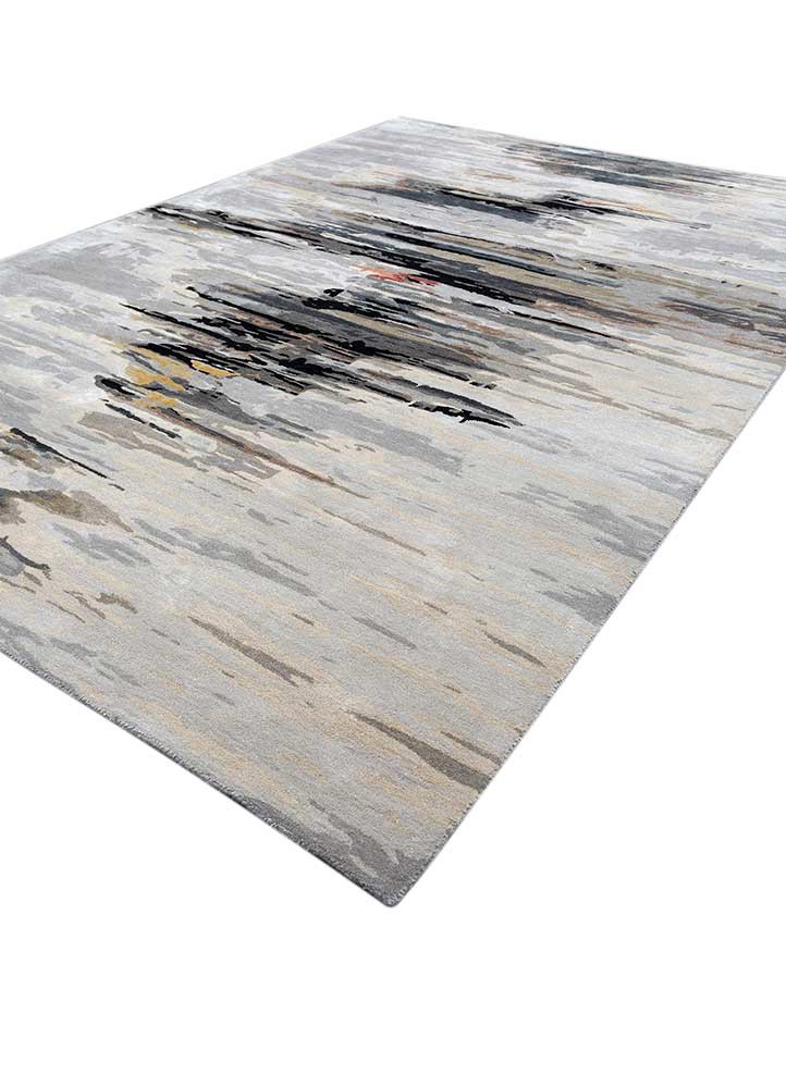 genesis grey and black wool and viscose Hand Tufted Rug - FloorShot genesis grey and black wool and viscose Hand Tufted Rug - FloorShot