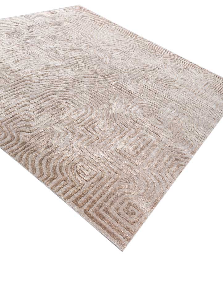 come around ivory wool and viscose Hand Tufted Rug - FloorShot