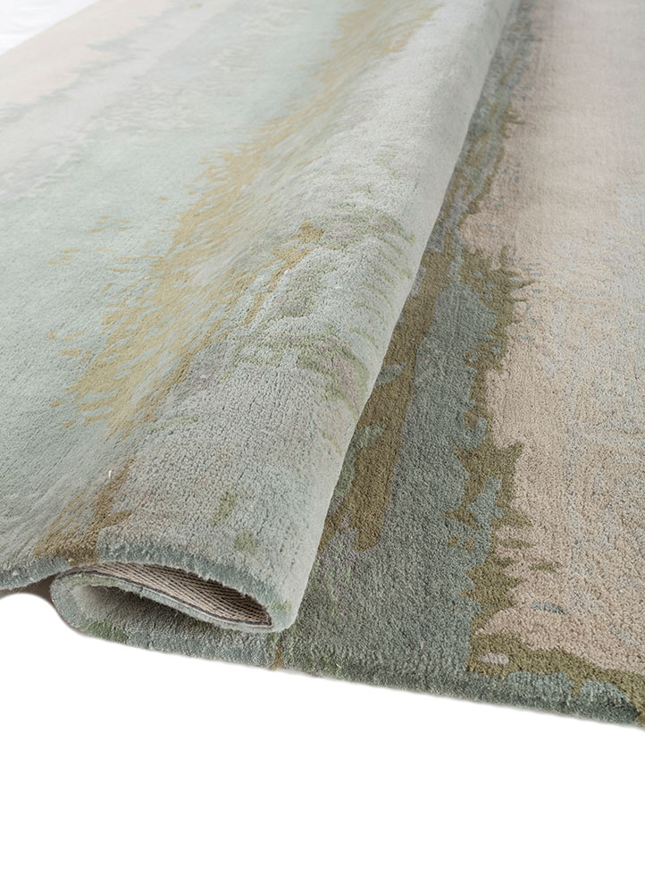 genesis blue wool Hand Tufted Rug - FloorShot