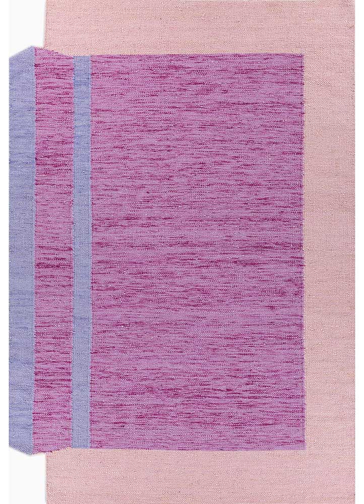 daaira pink and purple wool Flat Weaves Rug - HeadShot