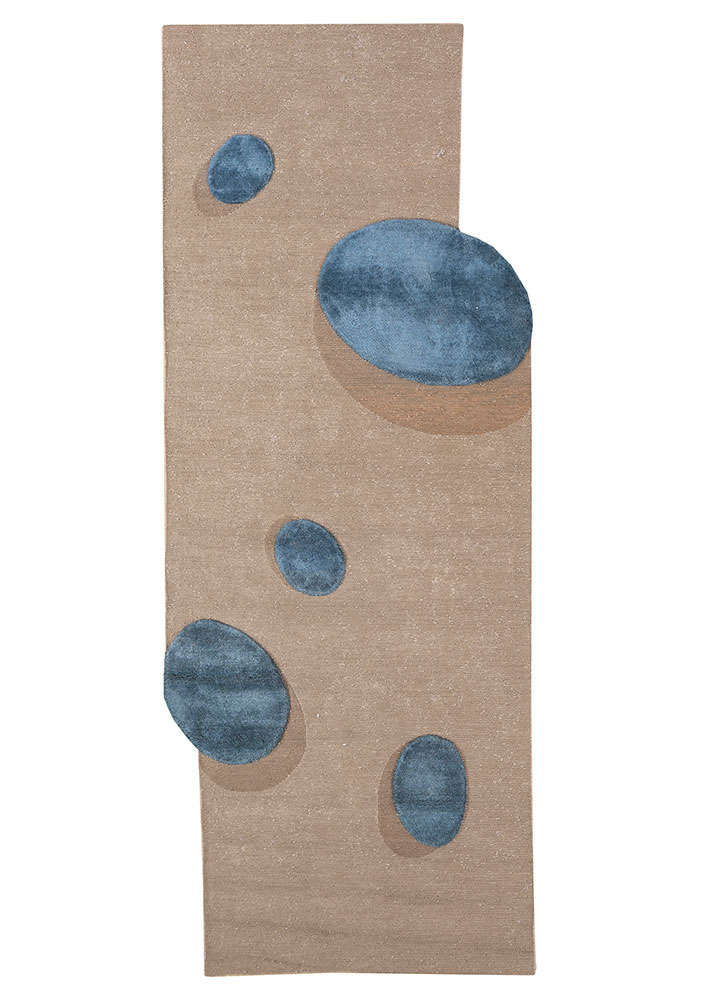 aprezo grey and black cotton Hand Knotted Rug - HeadShot