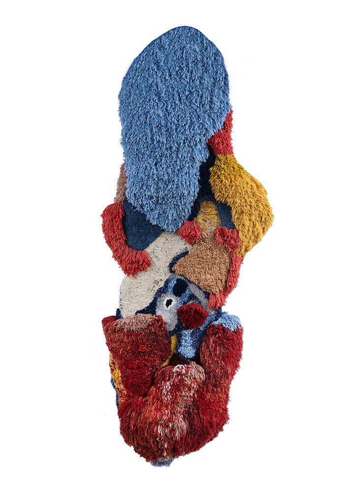 caminantes blue wool and bamboo silk Hand Knotted Rug - HeadShot caminantes blue wool and bamboo silk Hand Knotted Rug - HeadShot