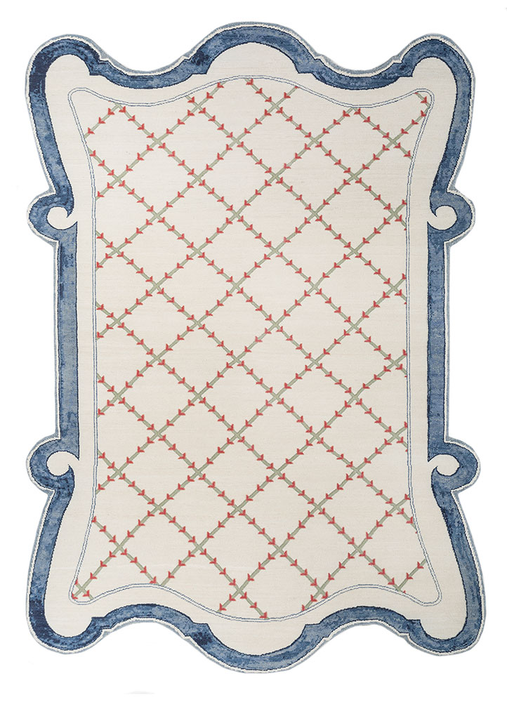 jardins du monde beige and brown wool Hand Knotted Rug - HeadShot jardins du monde beige and brown wool Hand Knotted Rug - HeadShot